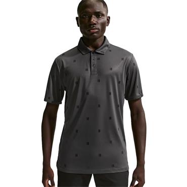 Nike Gents DriFit Par 5 Icon Stack Print Polo Shirt Anthracite (060)
